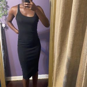 H & M Divided Black MIDI spring dress